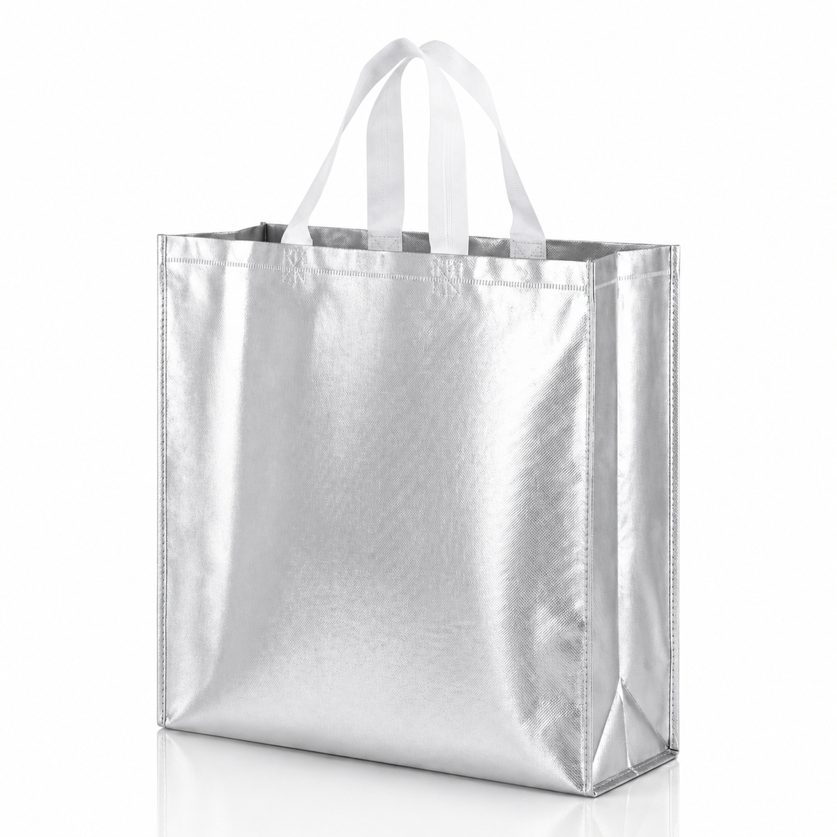 Premium Luxury Gift Bags with Elegant Handles for Wedding Return Gifts, Birthday Presents, Festive Hampers & Special Occasion Gifting (SILVER - 15X12X4)