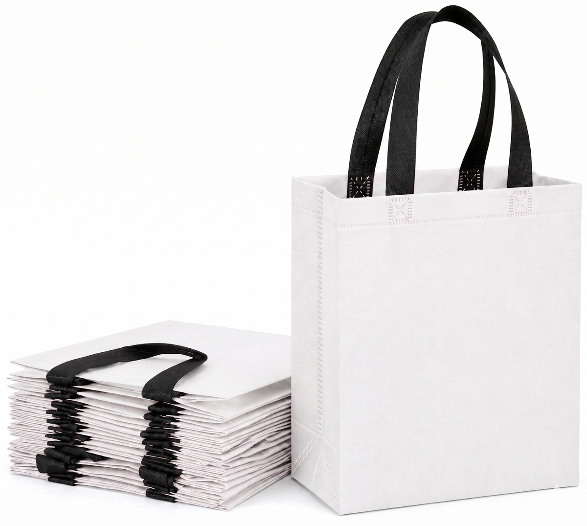Elegant Gift Bags Designed for Birthdays, Weddings, Festivals, Return Gifts & More (White) (10x12x4)