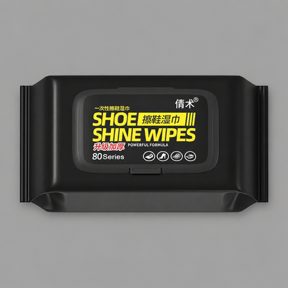 Premium Shoe Shine Wipes | Instant Cleaning Wet Wipes for Shoes, Sneakers, Leather & Sports Shoes | Portable Travel Cleaning Tissue | Pack of 80