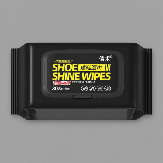 Premium Shoe Shine Wipes | Instant Cleaning Wet Wipes for Shoes, Sneakers, Leather & Sports Shoes | Portable Travel Cleaning Tissue | Pack of 80
