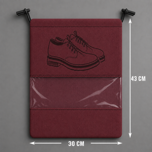 Experience Premium Shoe Protection That Combines Elegant Design, Smart Organization, and Long Lasting Durability MAROON (PACK OF 6)
