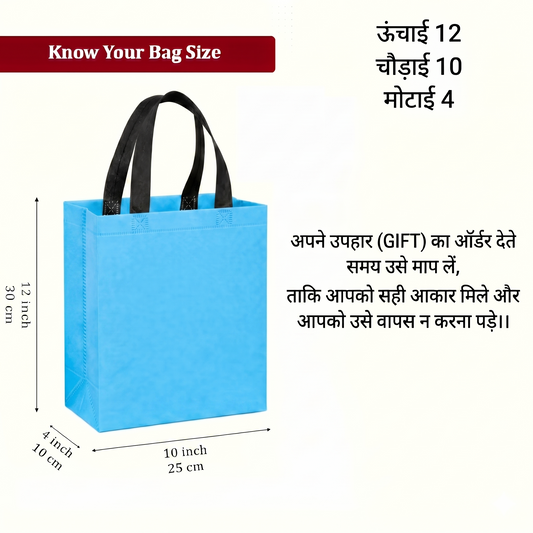 Celebrate Every Occasion with Beautiful Gift Bags That Make Every Present More Special (Skyblue) (10x12x4)