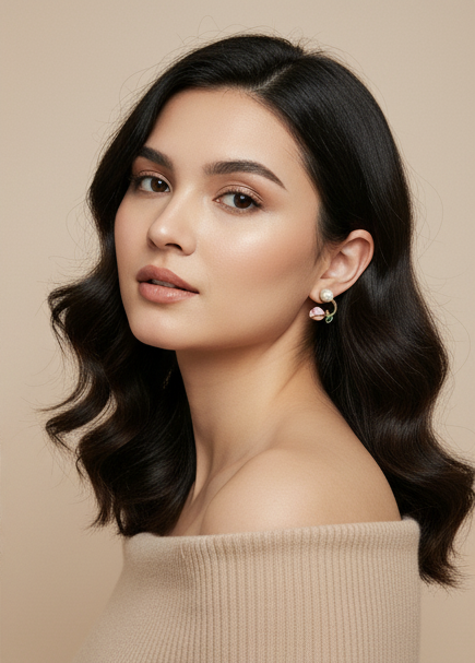 Korean Beautiful Unique Design Onyx Alloy Chandbali Earring, Drops & Danglers, Jhumki Earring, Stud Earringe product