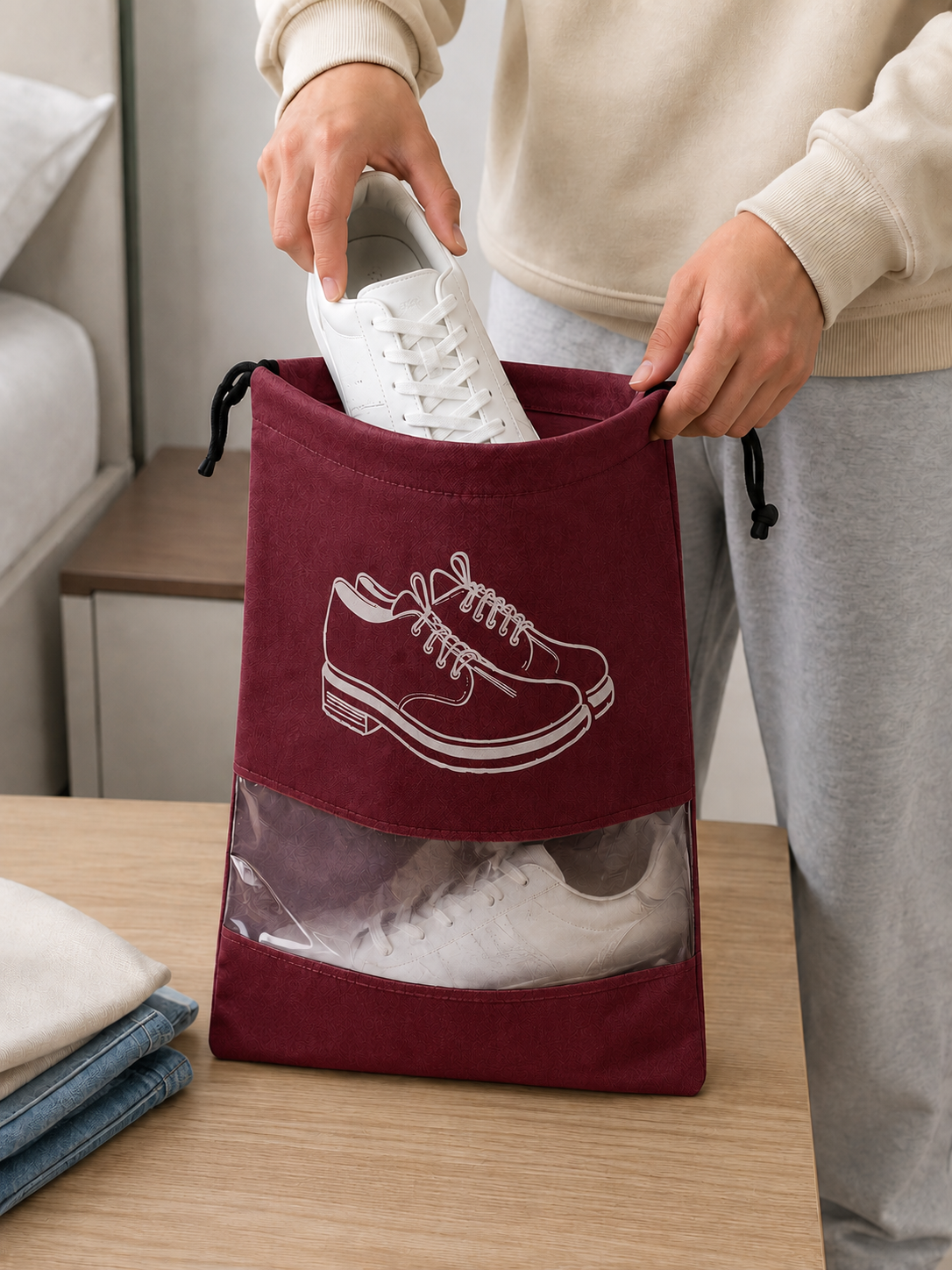 Experience Premium Shoe Protection That Combines Elegant Design, Smart Organization, and Long Lasting Durability MAROON (PACK OF 6)
