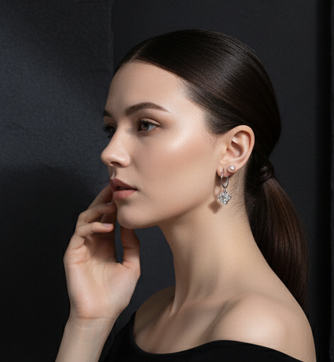 Korean Stud Earrings | western Earrings | trendy Earrings | Pearl Earrings | Wedding Party Earrings for Girls and Women| Pack Of 1 Earrings