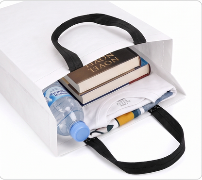 Elegant Gift Bags Designed for Birthdays, Weddings, Festivals, Return Gifts & More (White) (10x12x4)