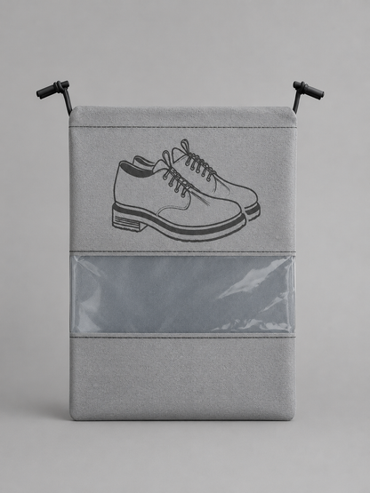 Elevate Every Journey with Premium Shoe Bags Designed to Protect, Organize, and Travel in Style (Grey) Pack Of 6