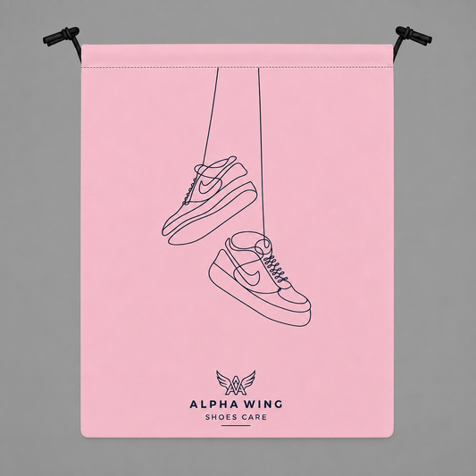 Premium Shoe Bag | Waterproof Travel Shoe Cover | Dust & Moisture Resistant Shoe Storage Organizer (Pack of 6 Baby Pink))
