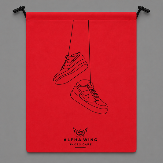 Premium Shoe Organizer Bag | Portable Travel Shoe Cover | Multi-Purpose Dustproof Storage Pouch (Pack of 6 RED))