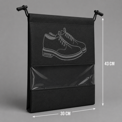 Protect Every Pair with Premium Shoe Bags Crafted for Modern Travelers, Sneaker Enthusiasts & Everyday Organization Black (PACK OF 6)
