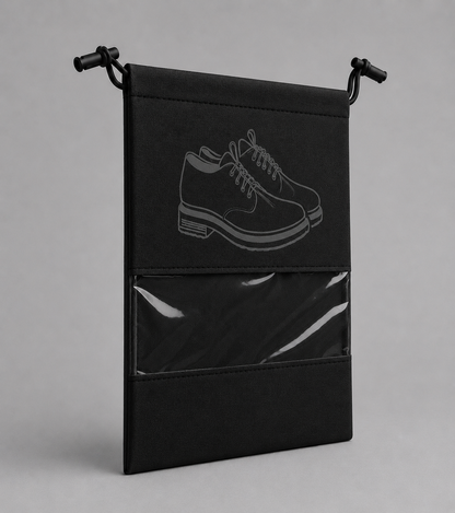 Protect Every Pair with Premium Shoe Bags Crafted for Modern Travelers, Sneaker Enthusiasts & Everyday Organization Black (PACK OF 6)