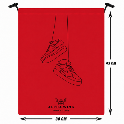 Premium Shoe Organizer Bag | Portable Travel Shoe Cover | Multi-Purpose Dustproof Storage Pouch (Pack of 6 RED))