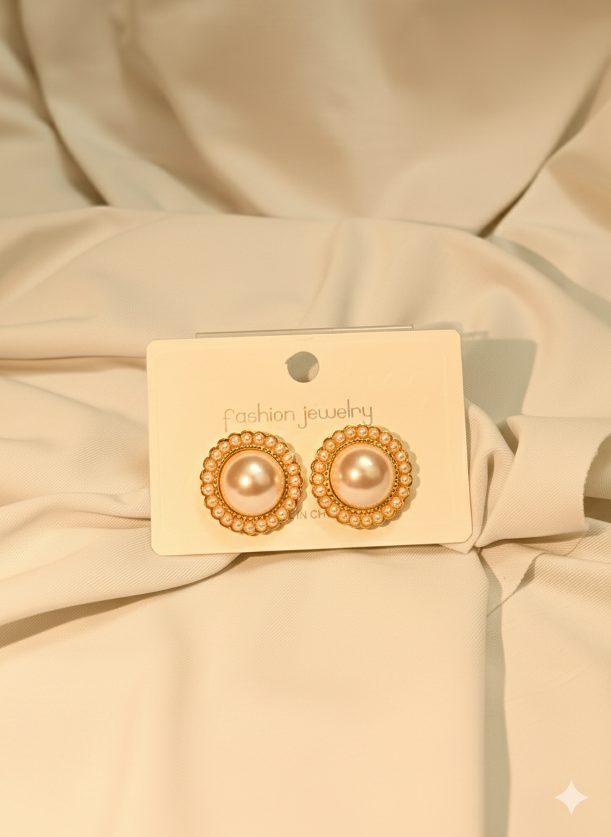 Pearl Dangles Korean Earrings Pearl, Beryl Shell Hoop Earring