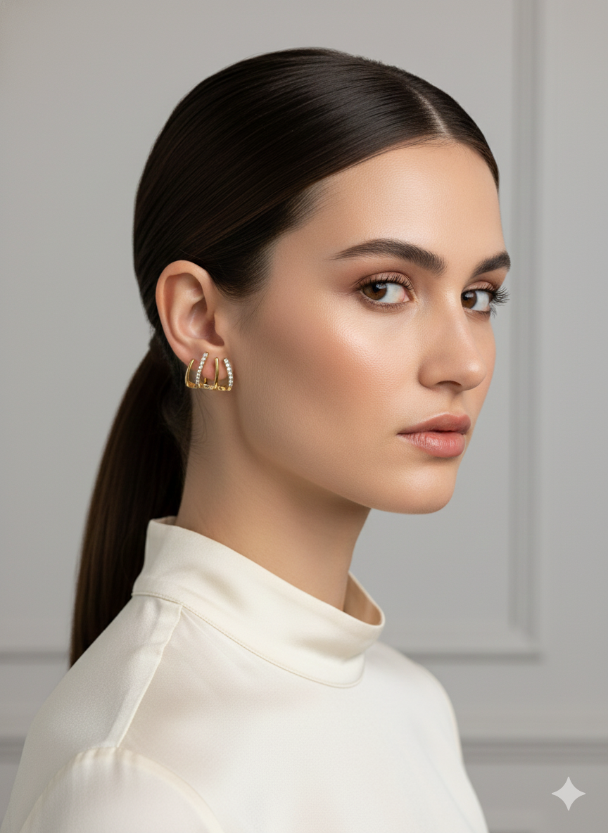 Adorex Korean Pearl Drop Earrings