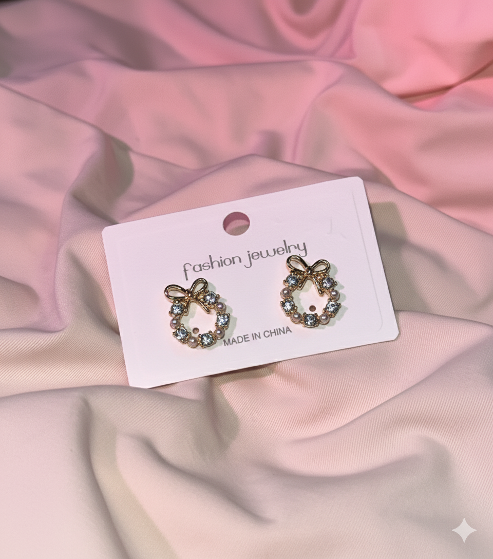 Korean Mini Fancy Earring For Girl's & Women Alloy Stud Earring